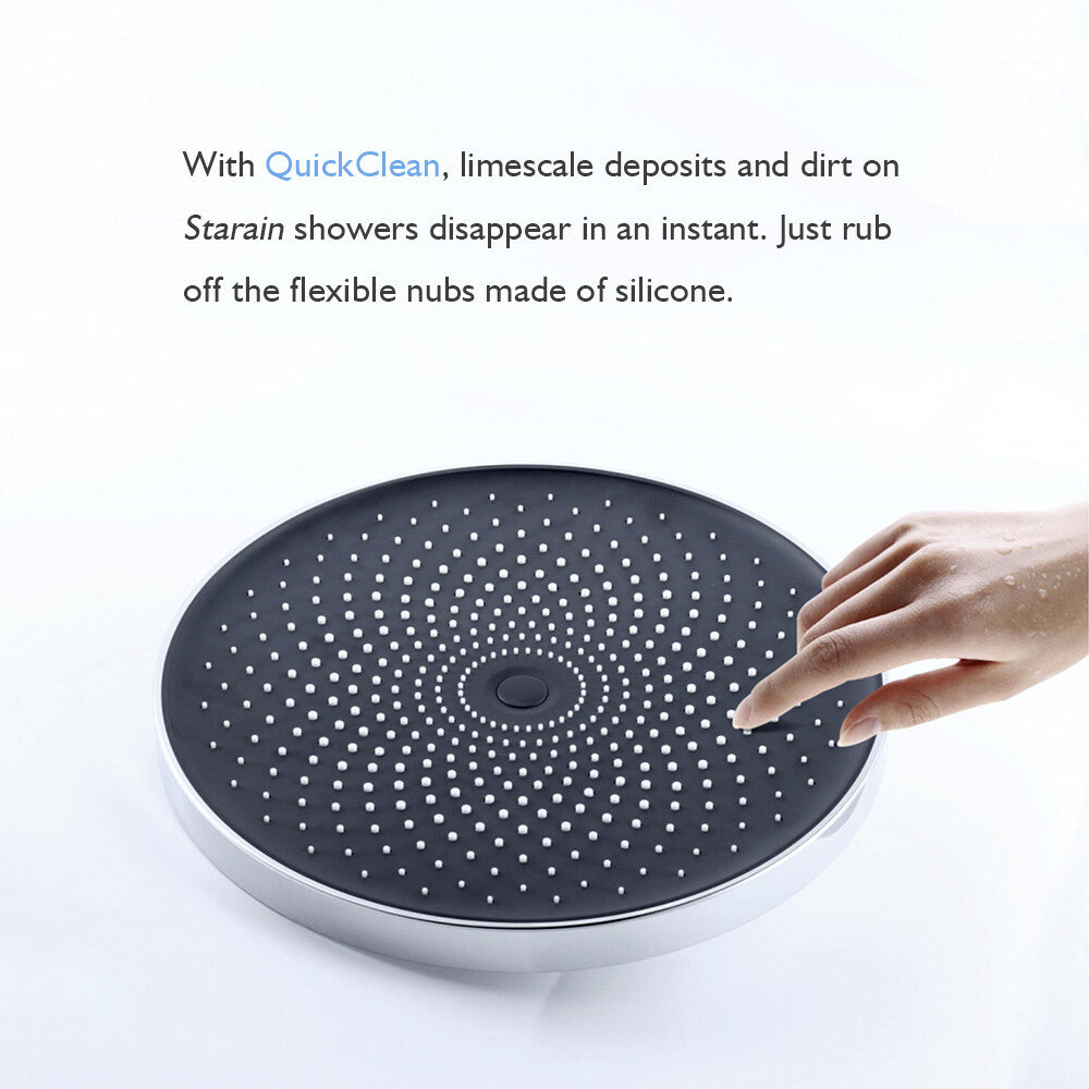 Decaura Rain Shower Head Gooseneck Shower Arm Chrome/Black Round/Square