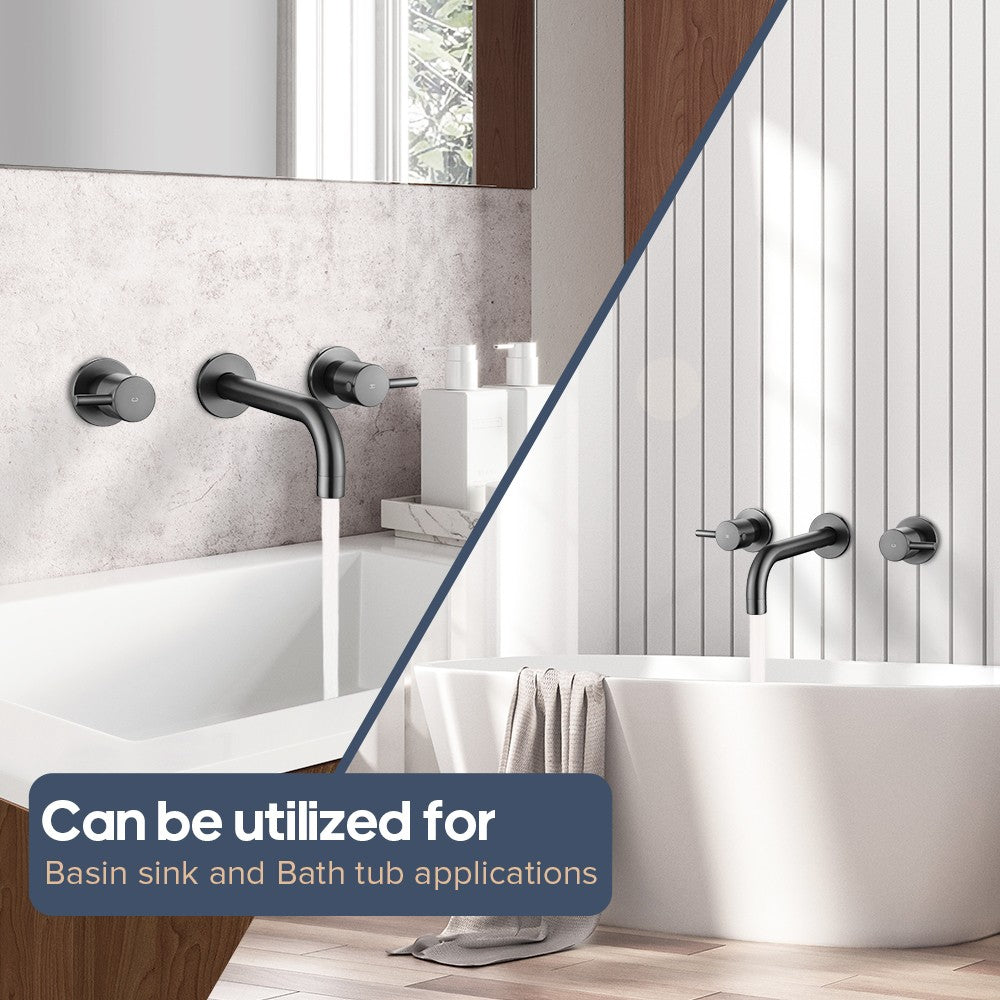 Decaura Bath Spout Wall Water Spout Basin Shower Mixer Taps Tapware Set Bathroom