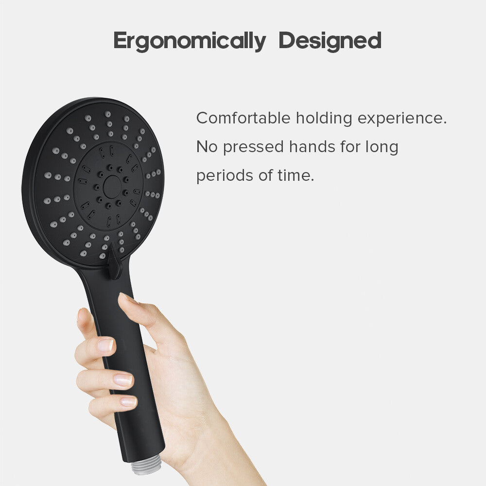 Decaura Hand Held Shower Head 3/4/5-Mode Spray Bathroom Round/Square Bathroom
