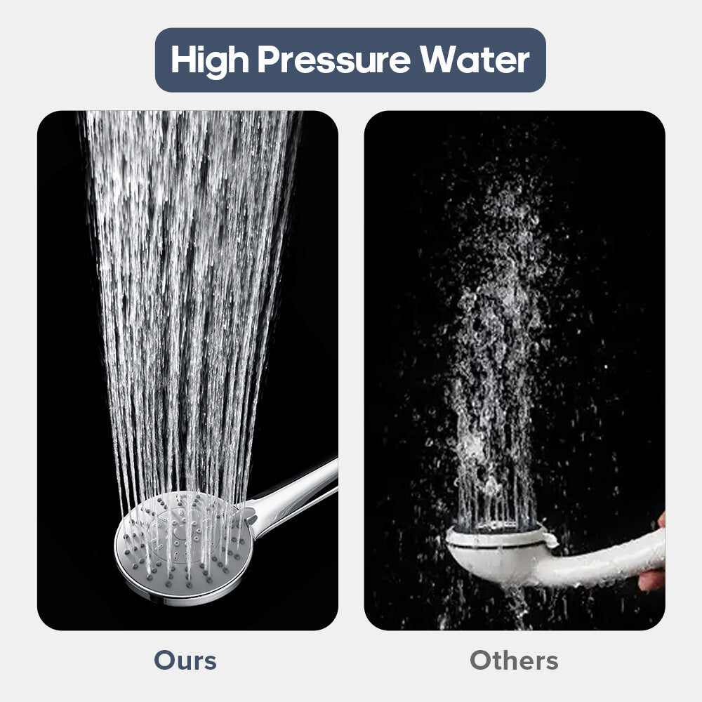 Decaura 5-Mode Hand Held Shower Head with 1.5m Shower Hose Chrome High Pressure