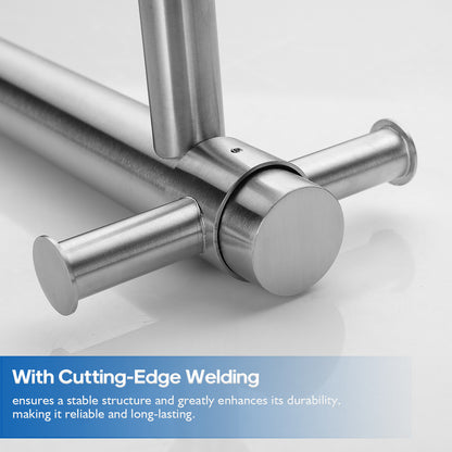 Decaura Wall Mounted Heated Towel Rail Vertical Brushed 304 Stainless Steel