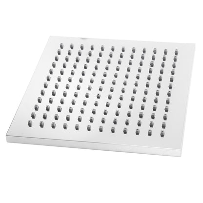 WELS 8" Rain Shower Head Square Chrome Overhead Rainfall Bathroom Adjustable