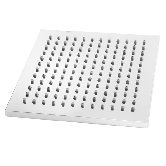 WELS 8" Rain Shower Head Square Chrome Overhead Rainfall Bathroom Adjustable