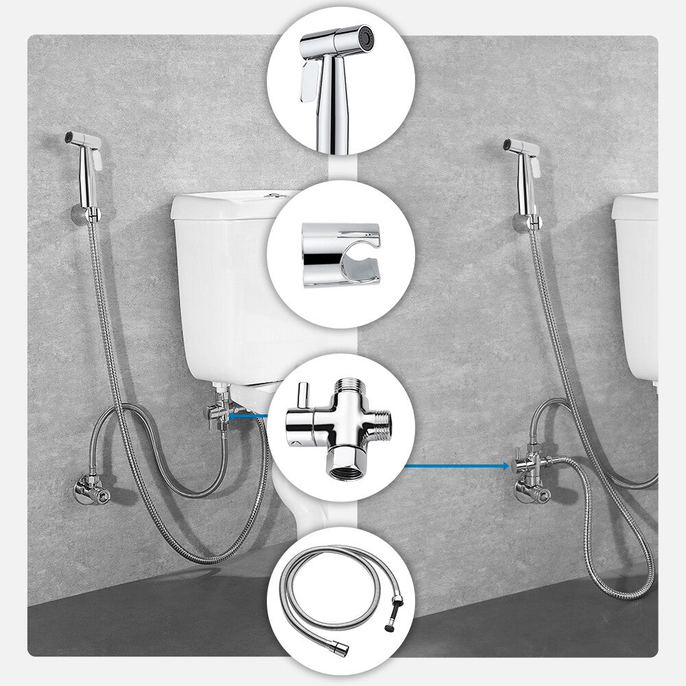 Decaura Handheld Douche Bidet Spray Kit Chrome/Brushed Gold/Brushed Nickel