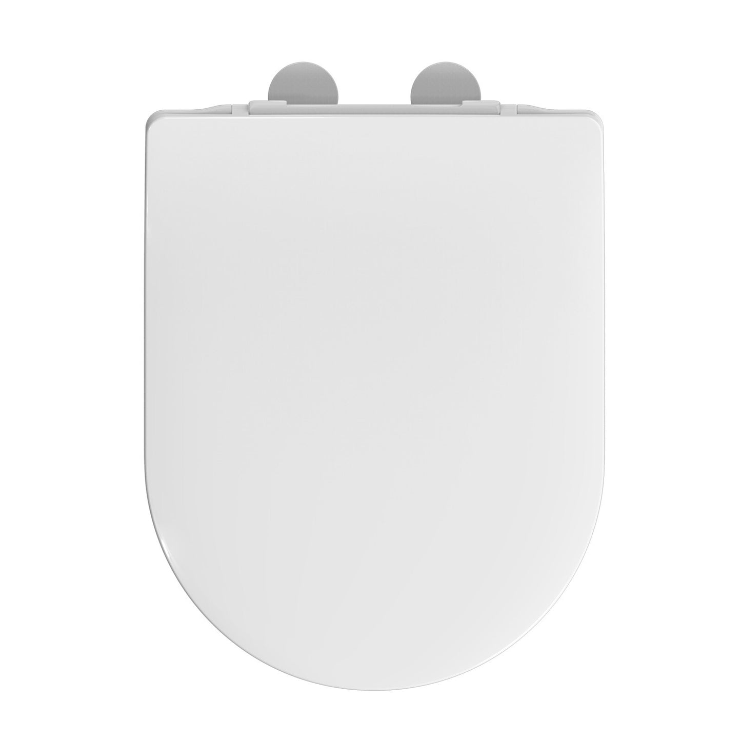 AQUATIZ Blue D-Shaped Family Toilet Seat with Built-in Potty Training Seat