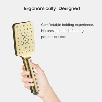Decaura Hand Held Shower Head 3/4/5-Mode Spray Bathroom Round/Square Bathroom