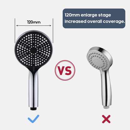 Decaura Hand Held Shower Head 3-Mode Spray Round Chrome Bathroom