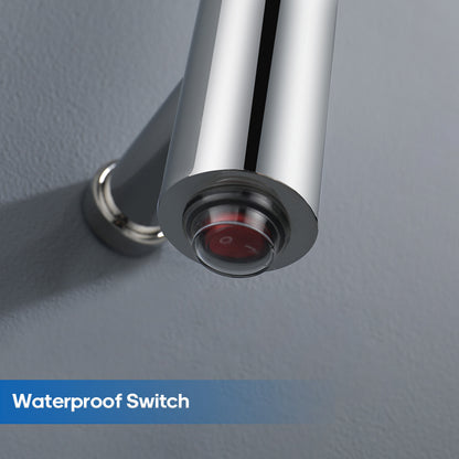 Decaura Wall Mounted Heated Towel Rail Vertical Chrome 304 Stainless Steel Round