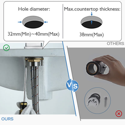 Decaura brass basin mixer vanity tap square black sink faucet bathroom luxury