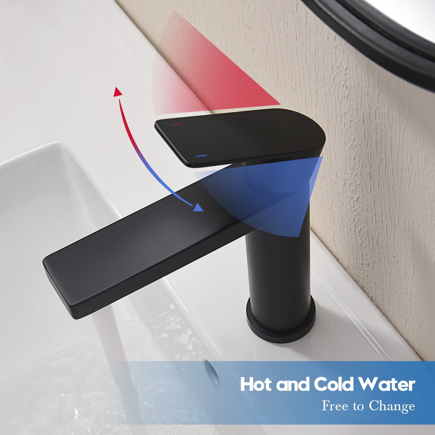 Decaura Bathroom Basin Sink Vanity Mixer Tap Black Chrome Brushed Gold