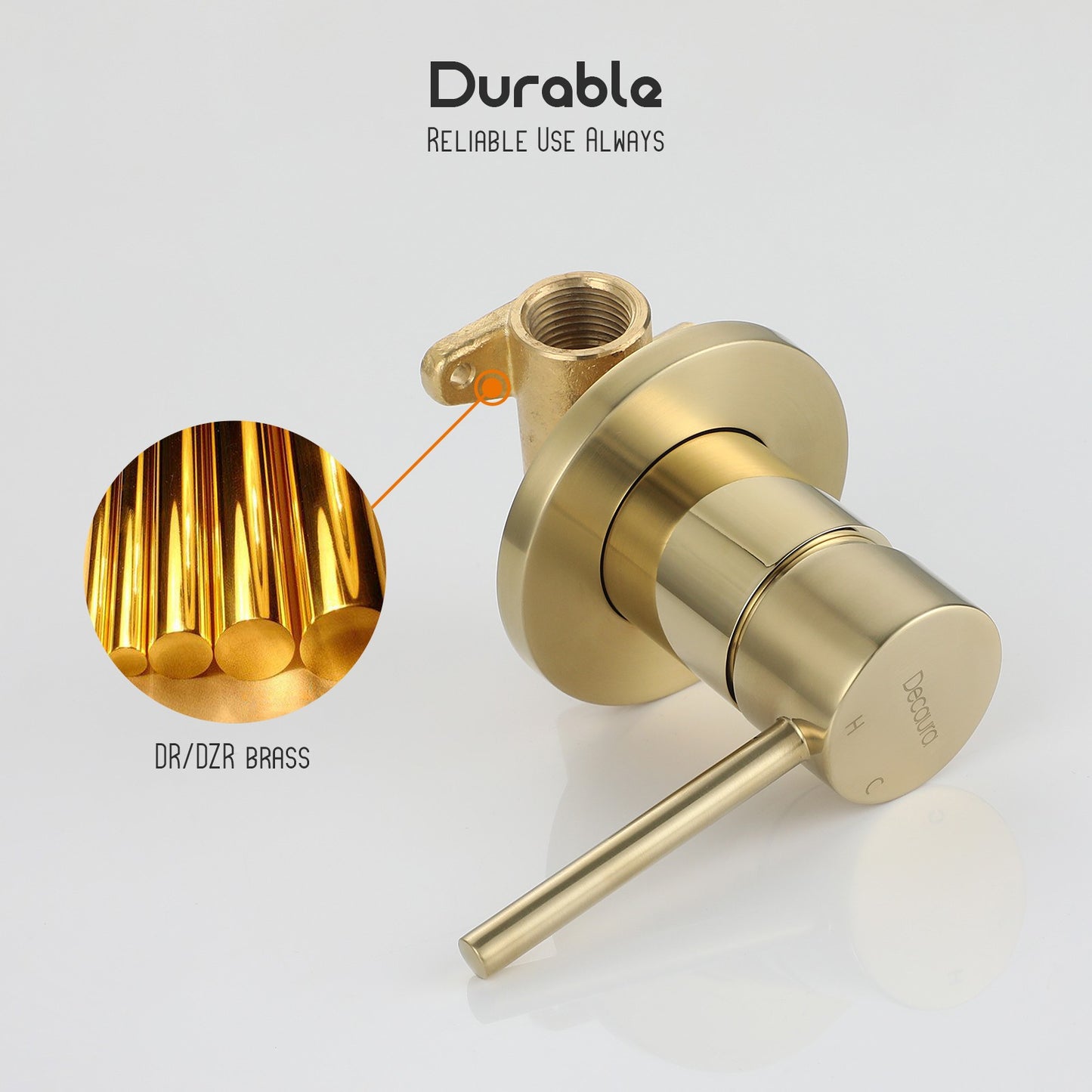 Decaura Bath Spout Wall Water Spout Basin Shower Mixer Taps Tapware Set Bathroom