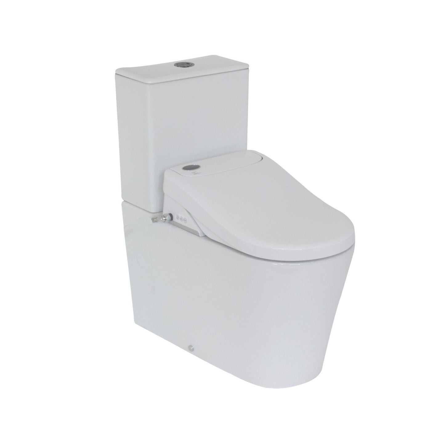 AQUATIZ D-Shaped Smart Bidet Seat, Auto Open/Close Lid, Oscillating Wash