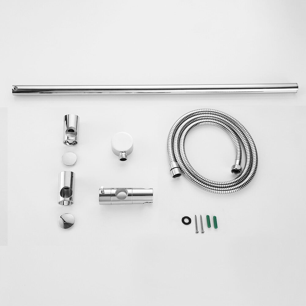 Decaura Hand Held Shower Head on Rail Sliding Bar Wall Mount 3-Mode Spray