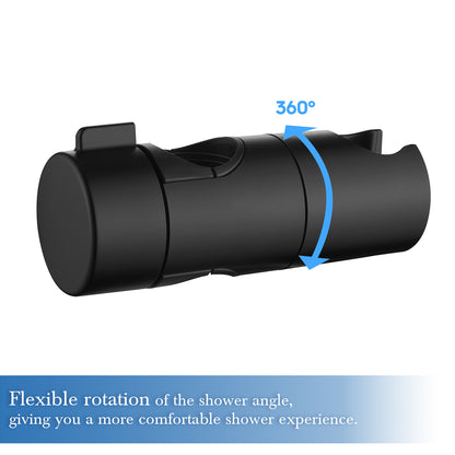 Shower Riser Rail Head Holder Hose Slider Black Replacement Adjustable