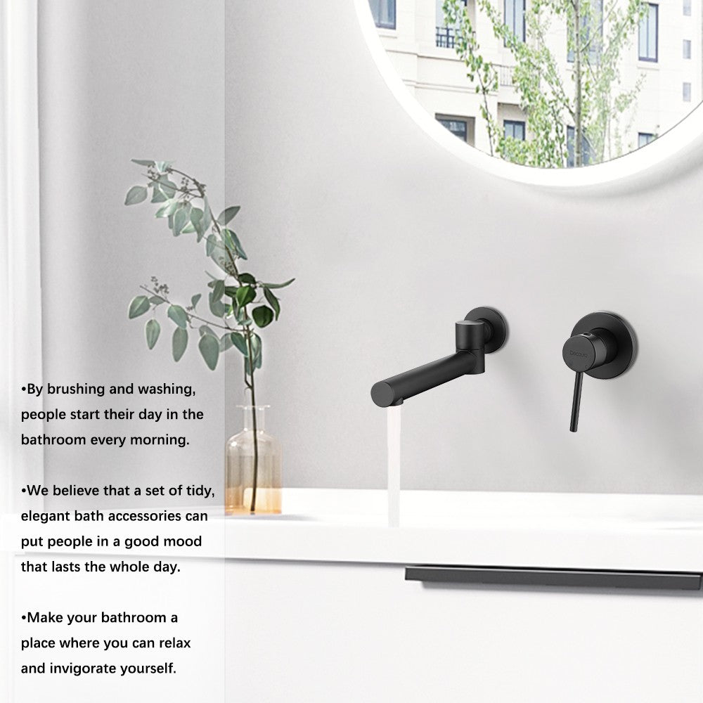 Decaura Bath Spout Wall Water Spout Basin Shower Mixer Taps Tapware Set Bathroom