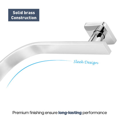 Decaura Rain Shower Head Gooseneck Shower Arm Chrome/Black Round/Square