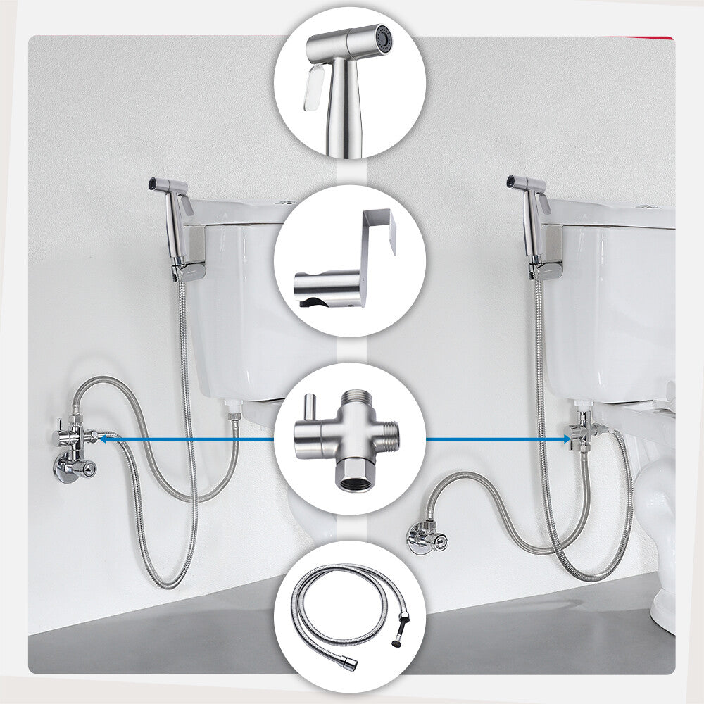 Decaura Handheld Douche Bidet Spray Kit Chrome/Brushed Gold/Brushed Nickel