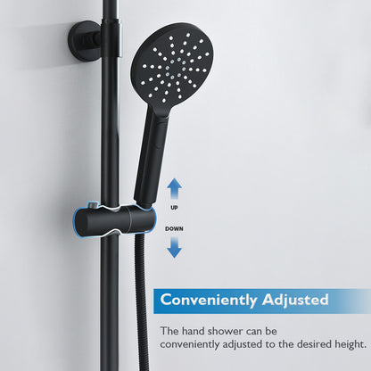Decaura 9" Rain Shower Head Set Black Round Separate Wall Elbow Tapware Mixer
