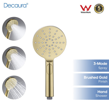 Decaura Hand Held Shower Head 3/4/5-Mode Spray Bathroom Round/Square Bathroom