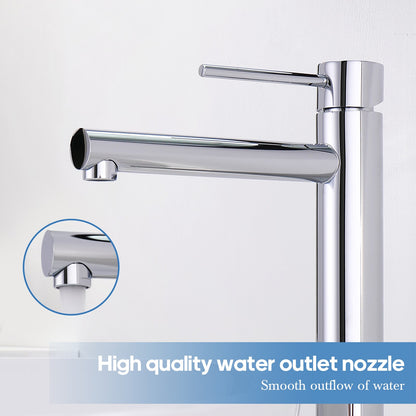 Decaura Bathroom Basin Mixer Tap Stainless Steel Round Chrome/Brushed/Black/Gold