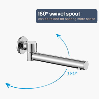 Decaura 180° swivel bath spout water spouts wall tapware mixer taps bathroom