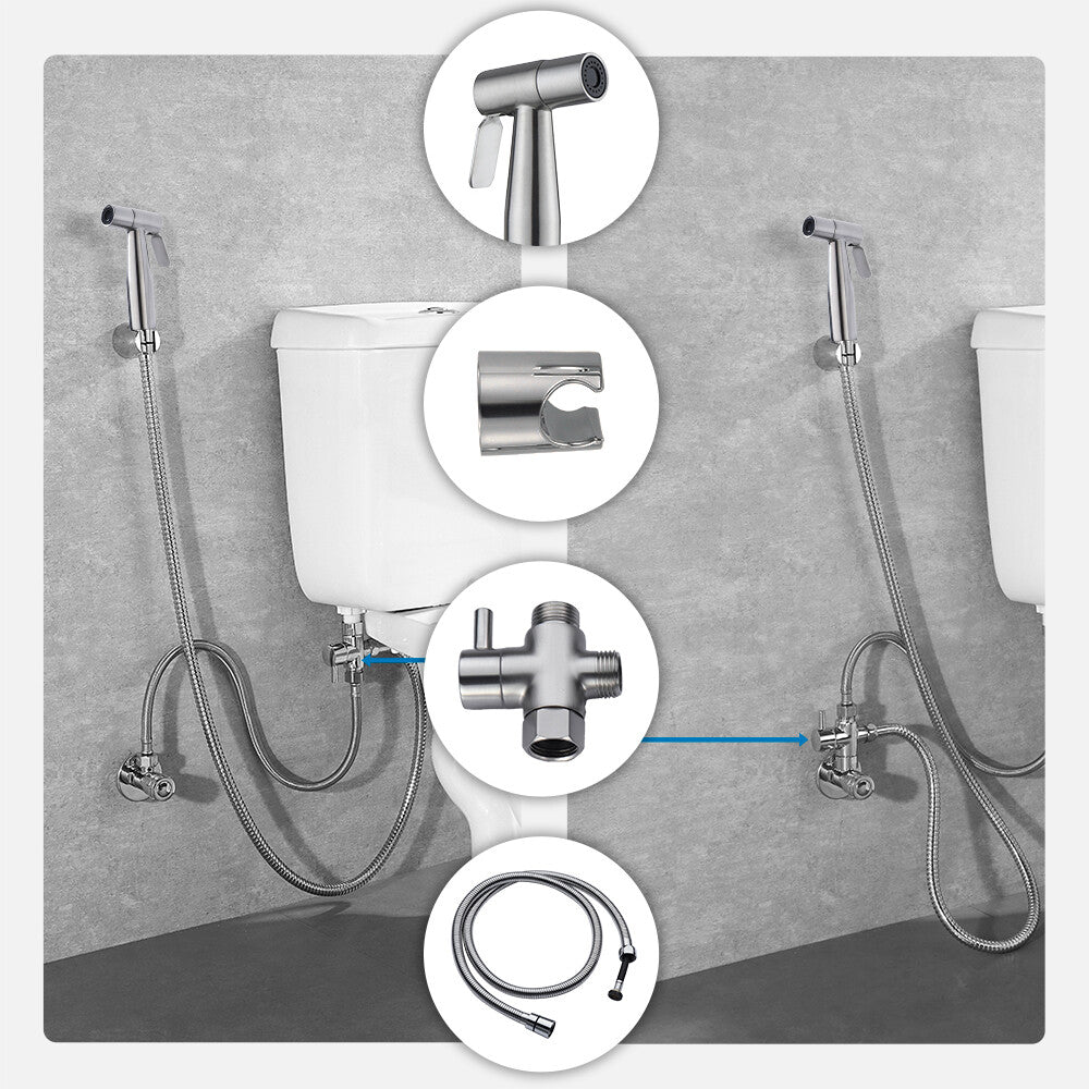 Decaura Handheld Douche Bidet Spray Kit Chrome/Brushed Gold/Brushed Nickel