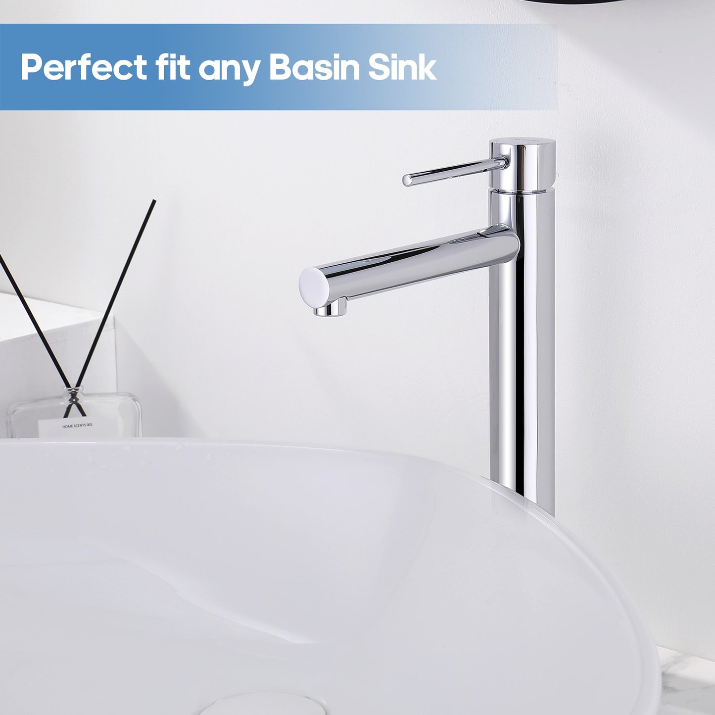 Decaura Bathroom Basin Mixer Tap Stainless Steel Round Chrome/Brushed/Black/Gold