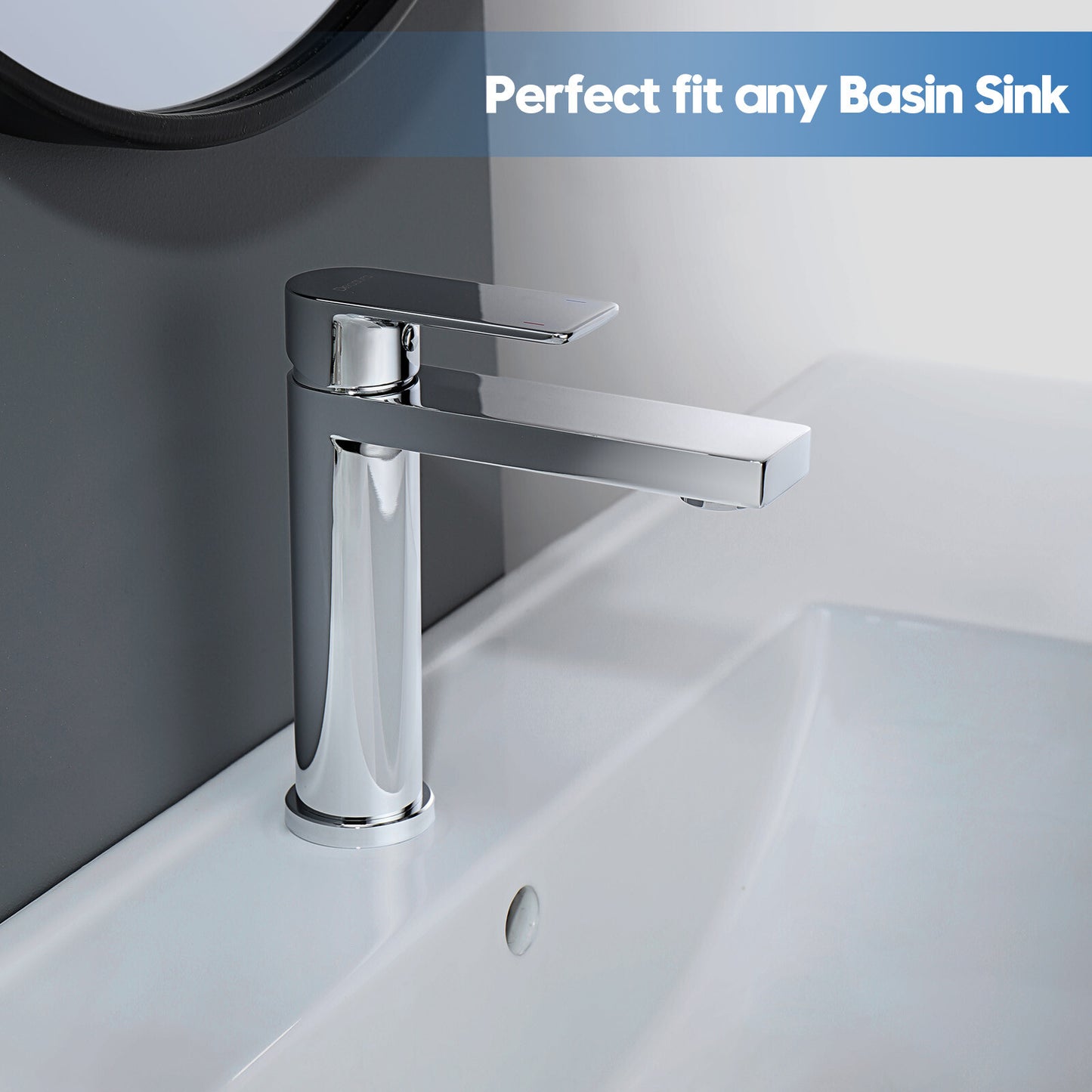 Decaura Bathroom Basin Mixer Tap Vanity Faucet Single Handle Tapware Tall/Small