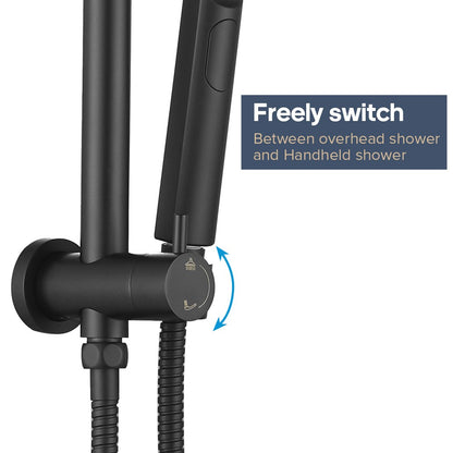 Decaura Shower Head Set 2 in 1 System Gooseneck Arm Wall Tapware Mixer Taps