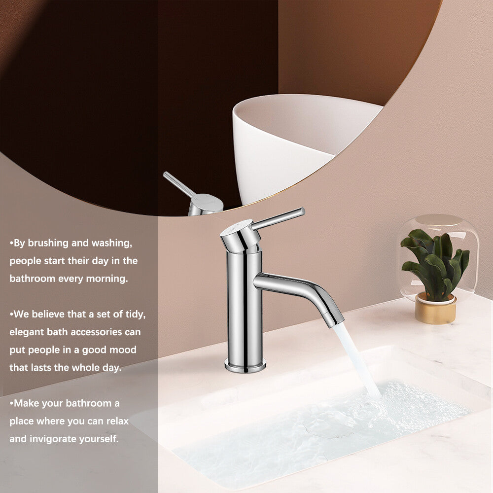 Decaura Bathroom Basin Mixer Tap Vanity Faucet Single Handle Tapware Tall/Small