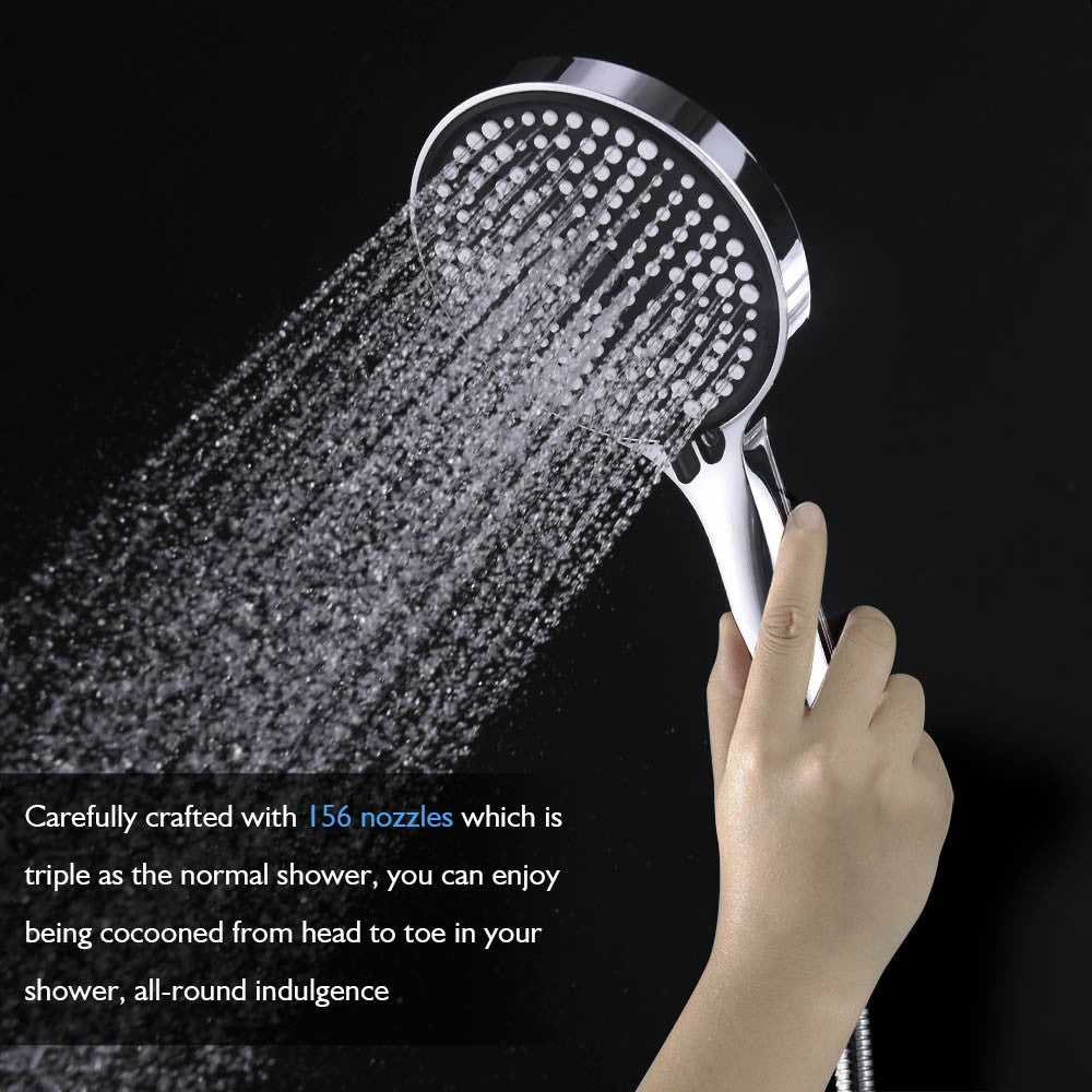 Decaura Hand Held Shower Head 3/4/5-Mode Spray Bathroom Round/Square Bathroom