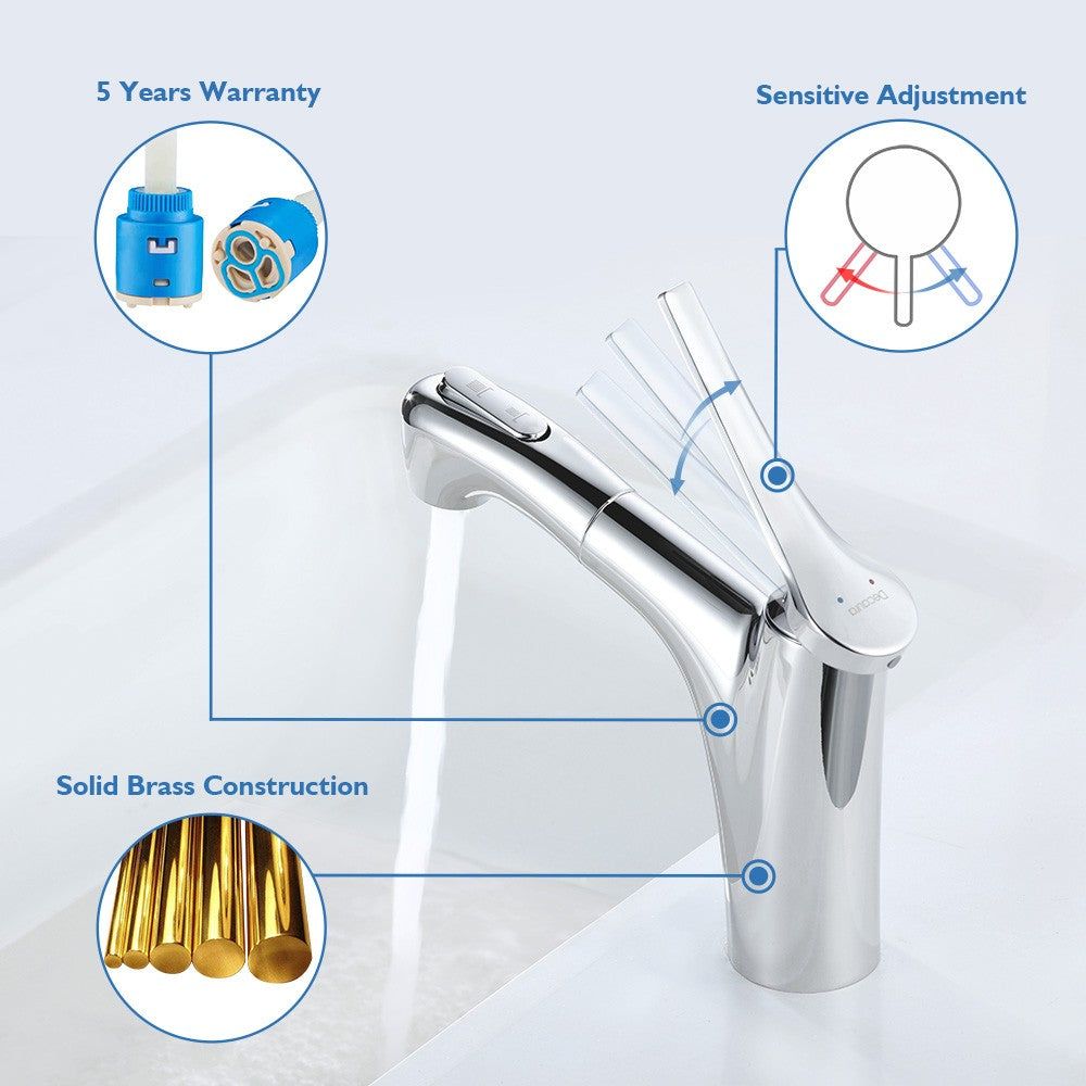 Decaura Bathroom Basin Mixer Tap Vanity Faucet Single Handle Tapware Tall/Small