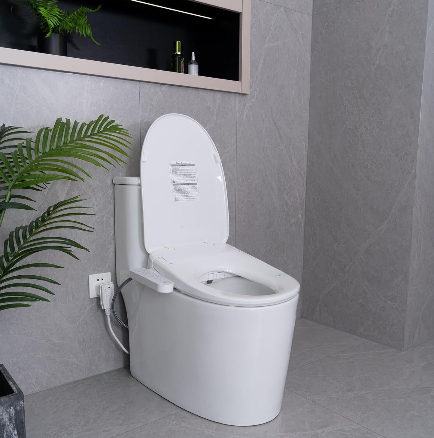 AQUATIZ D-Shape Smart Heated Bidet Toilet Seat AQ1101