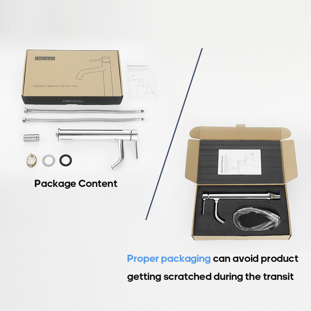 Decaura Bathroom Basin Mixer Tap Vanity Faucet Single Handle Tapware Tall/Small