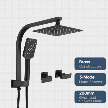 Decaura Shower Head Set 2 in 1 System Gooseneck Arm Wall Tapware Mixer Taps