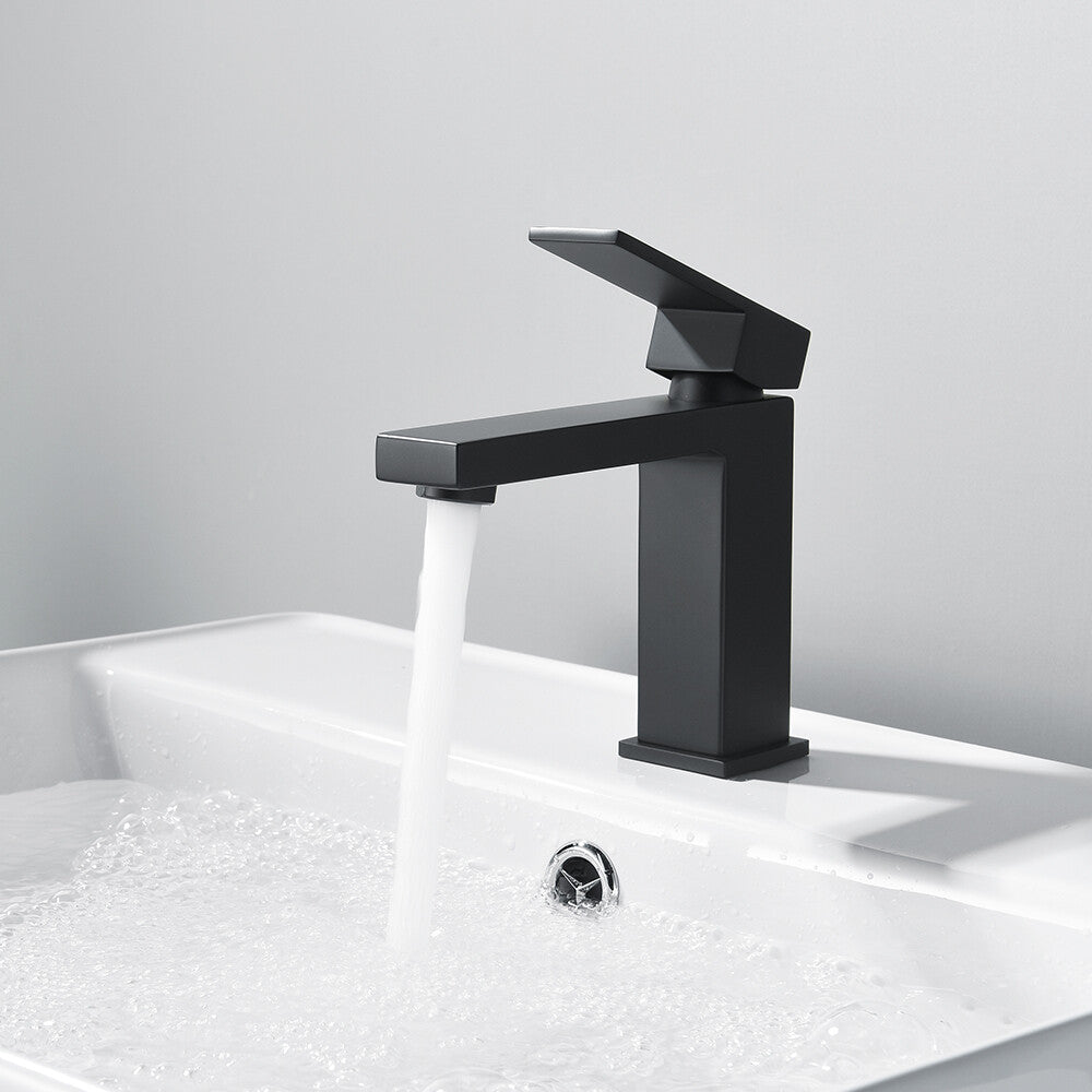 Decaura brass basin mixer vanity tap square black sink faucet bathroom luxury