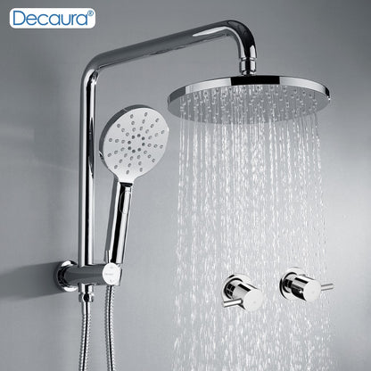 Decaura Shower Head Set 2 in 1 System Gooseneck Arm Wall Tapware Mixer Taps