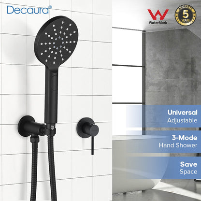 Decaura Shower Head Hand Held 3-Mode with Holder and Hose Handset Mixer Taps