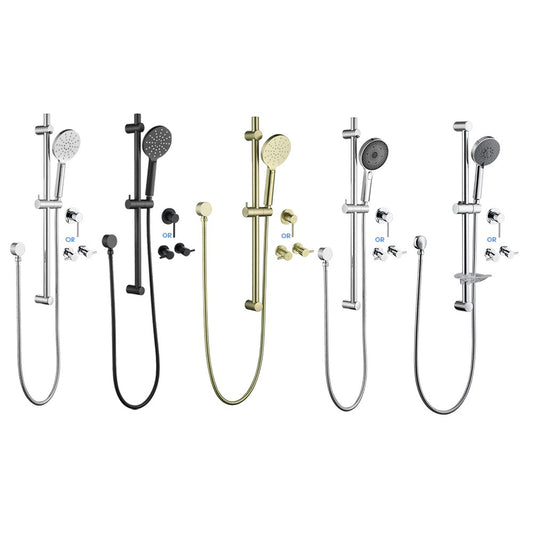 Decaura Hand Held Shower Head On Sliding Rail Set Shower Mixer Tap Wall Tapware