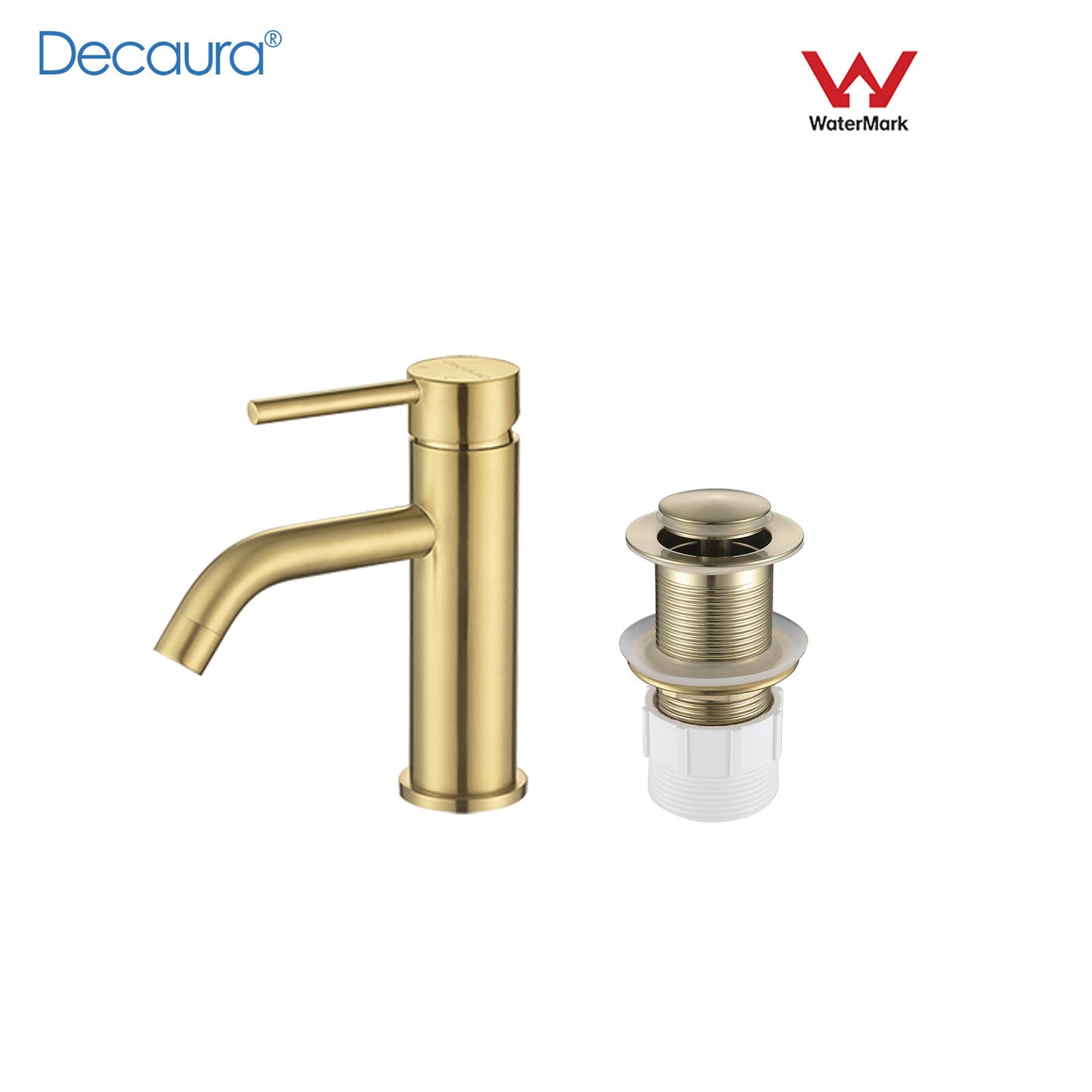 Decaura Basin Mixer Tap Bathroom Vanity Taps Pop Up Waste with/without Overflow