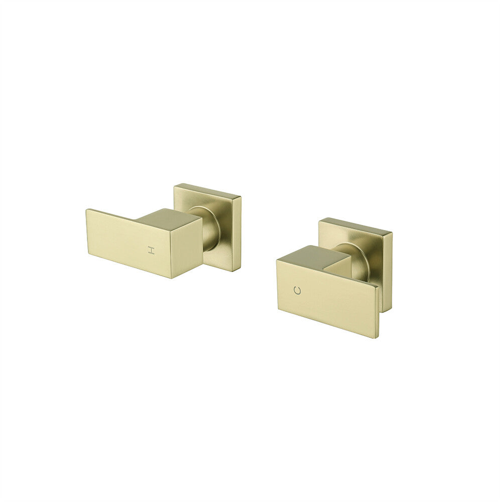 Decaura Shower Mixer Tap Square Brushed Gold/Chrome/Black Wall Mounted Tapware