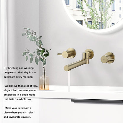 Decaura Bath Spout Wall Water Spout Basin Shower Mixer Taps Tapware Set Bathroom