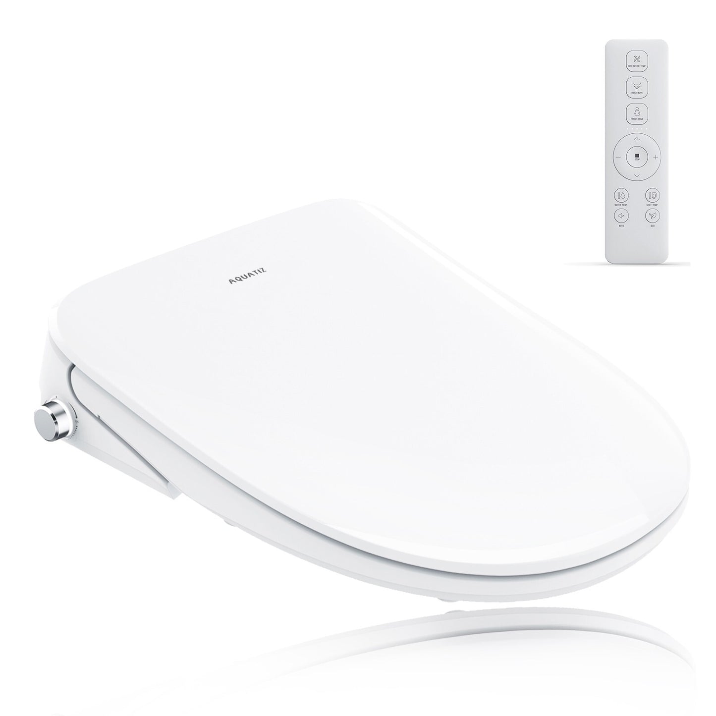 AQUATIZ D-Shape Smart Heated Bidet Toilet Seat AQ1101