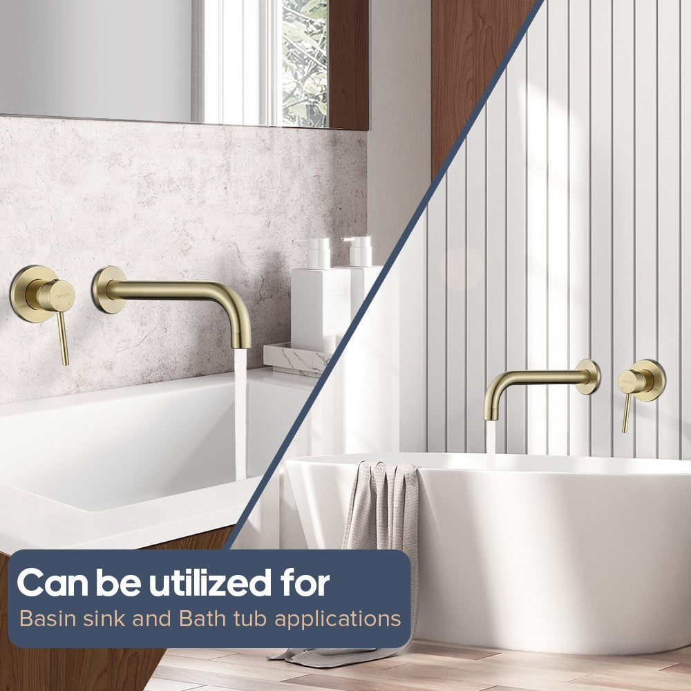 Decaura Bath Spout Wall Water Spout Basin Shower Mixer Taps Tapware Set Bathroom