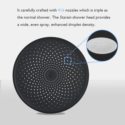 Decaura Rain Shower Head Gooseneck Shower Arm Chrome/Black Round/Square