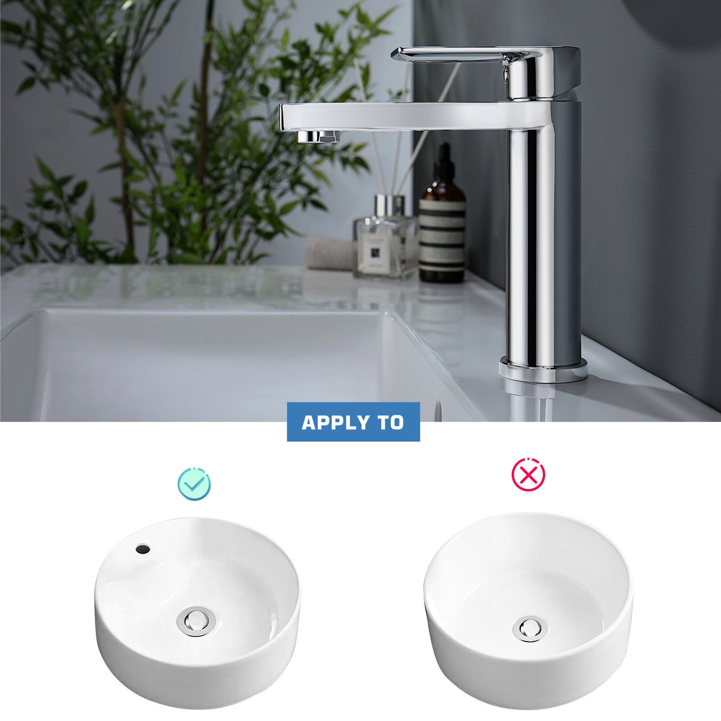 Decaura Bathroom Taps Basin Mixer Tap Bathroom Sink Mixer Taps Chrome