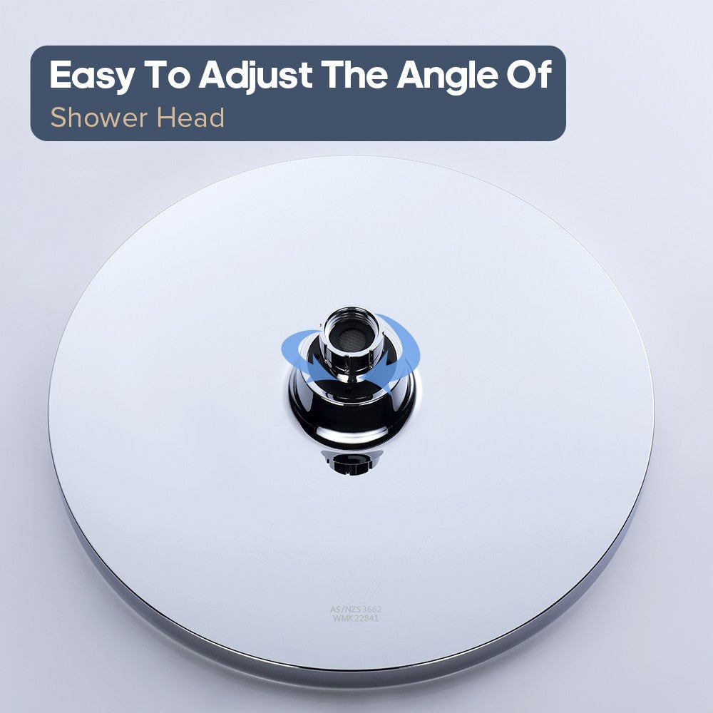 WELS Rain Shower Head 10" New Overhead Chrome Bathroom