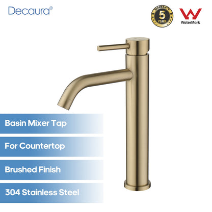 Decaura Bathroom Basin Mixer Tap Vanity Faucet Single Handle Tapware Tall/Small
