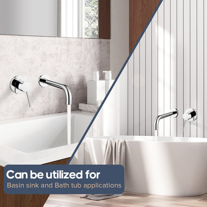 Decaura Bath Spout Wall Water Spout Basin Shower Mixer Taps Tapware Set Bathroom