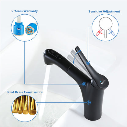 Decaura Bathroom Basin Mixer Tap Vanity Faucet Single Handle Tapware Tall/Small